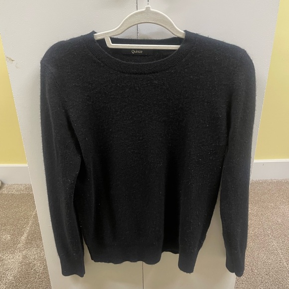 Quince Cashmere Crewneck Sweater black Size Small - Picture 2 of 5